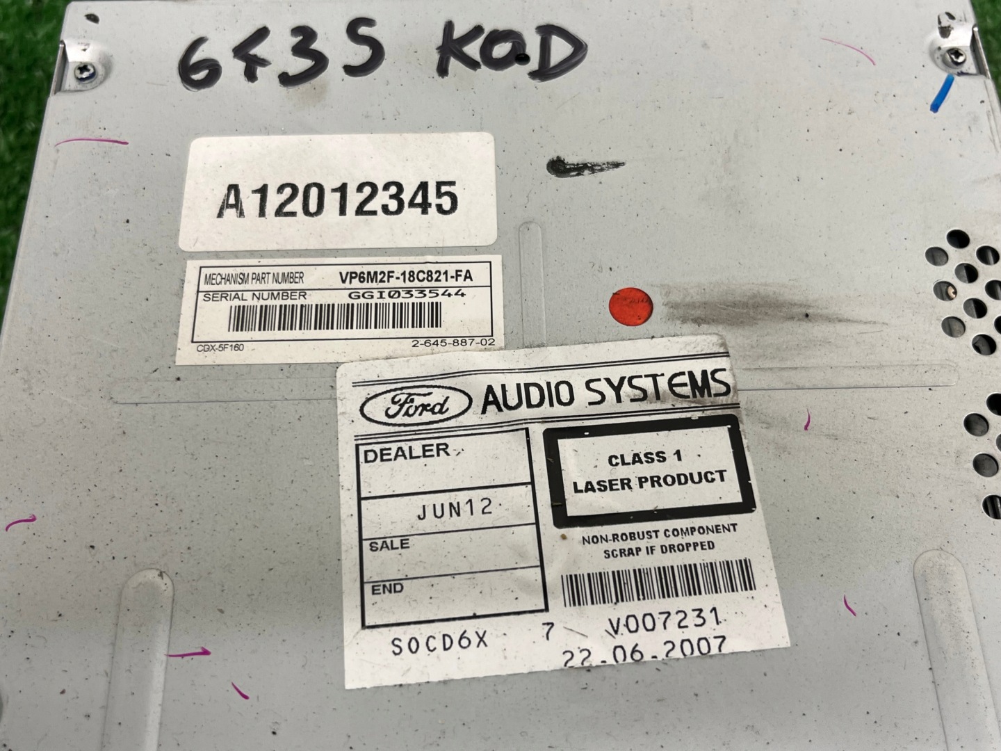 RADIO FABRYCZNE FORD FOCUS MK2 VP6M2F-18C821-FA