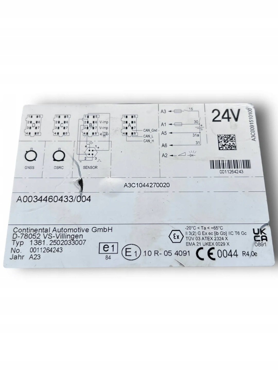 MERCEDES ACTROS TACHOGRAF 4.0 0024463633 !M