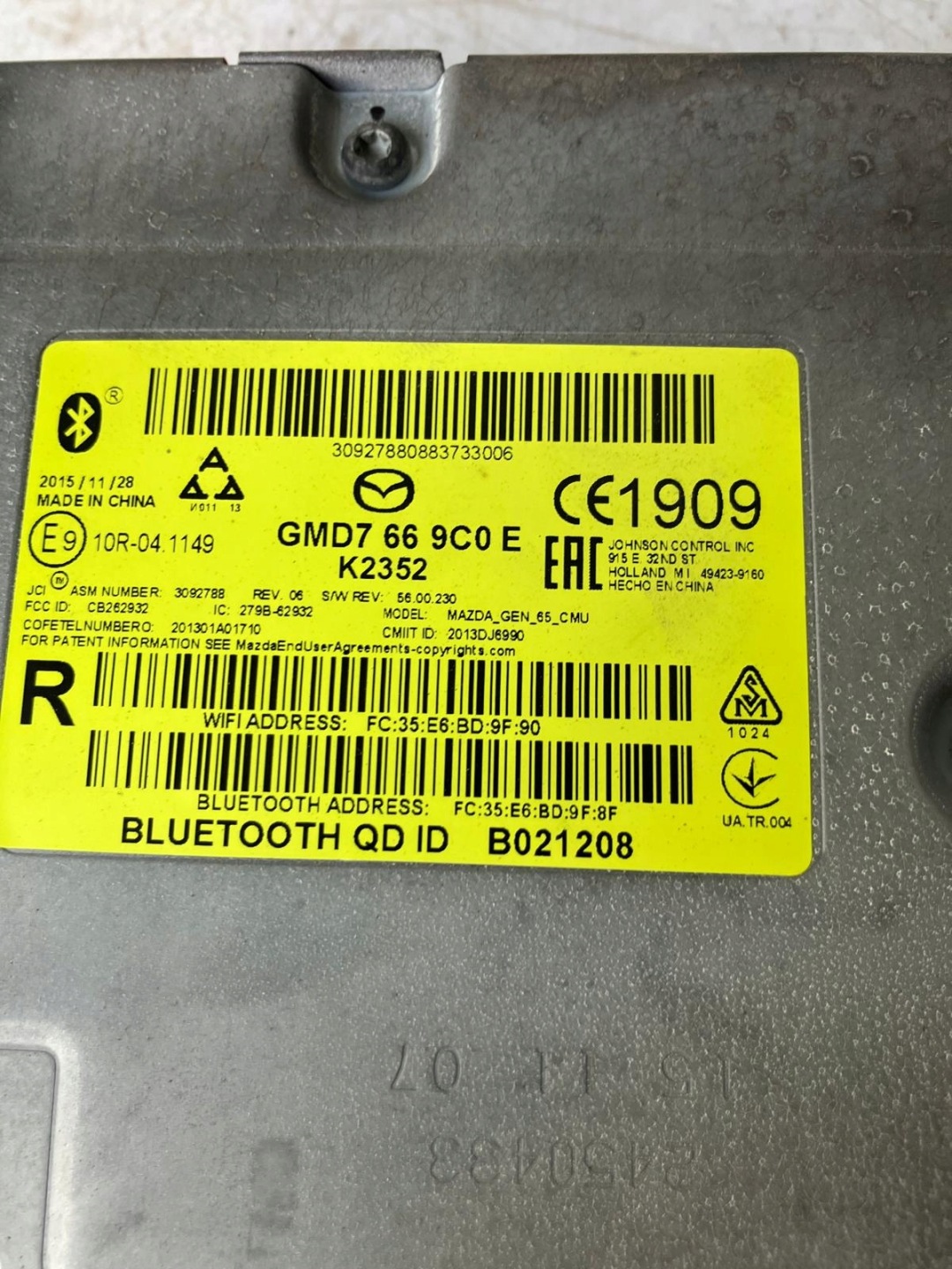 Module RADIA Navigation MAZDA CX5 et LIFT GMD7669C0E