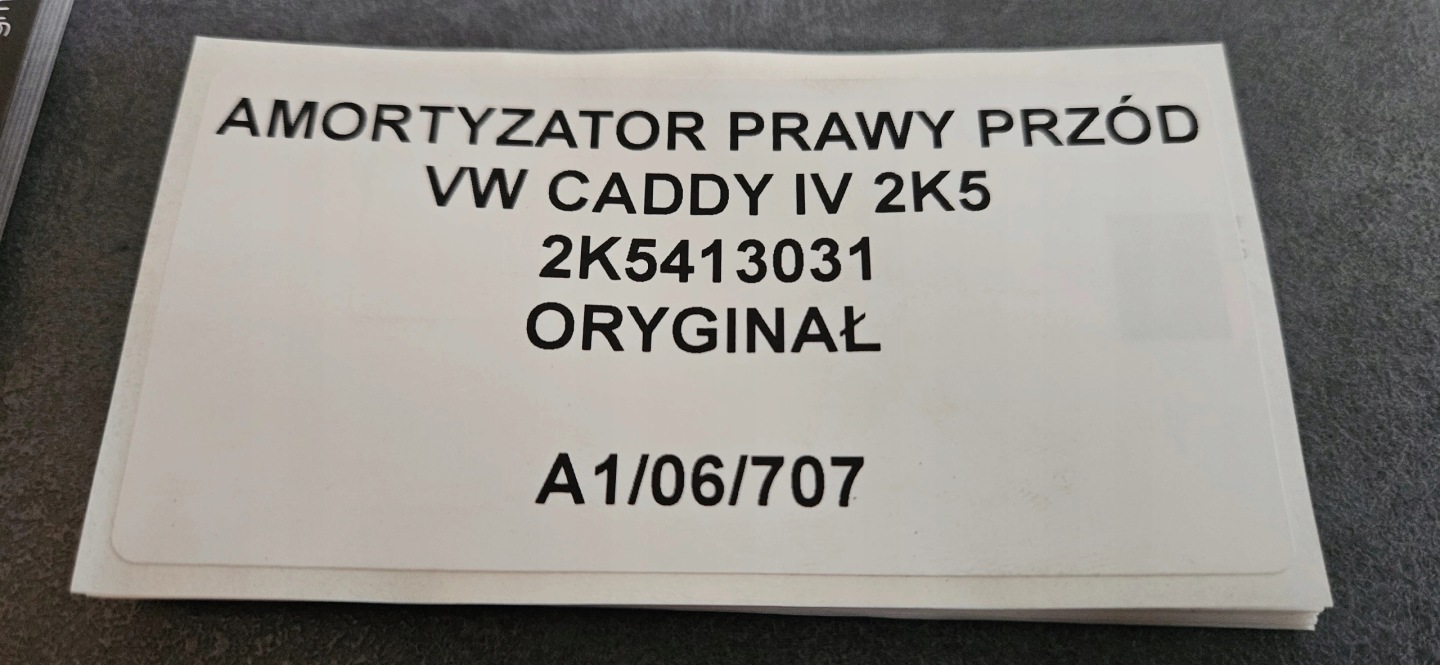 shock absorber right front VW CADDY IV 2K5413031