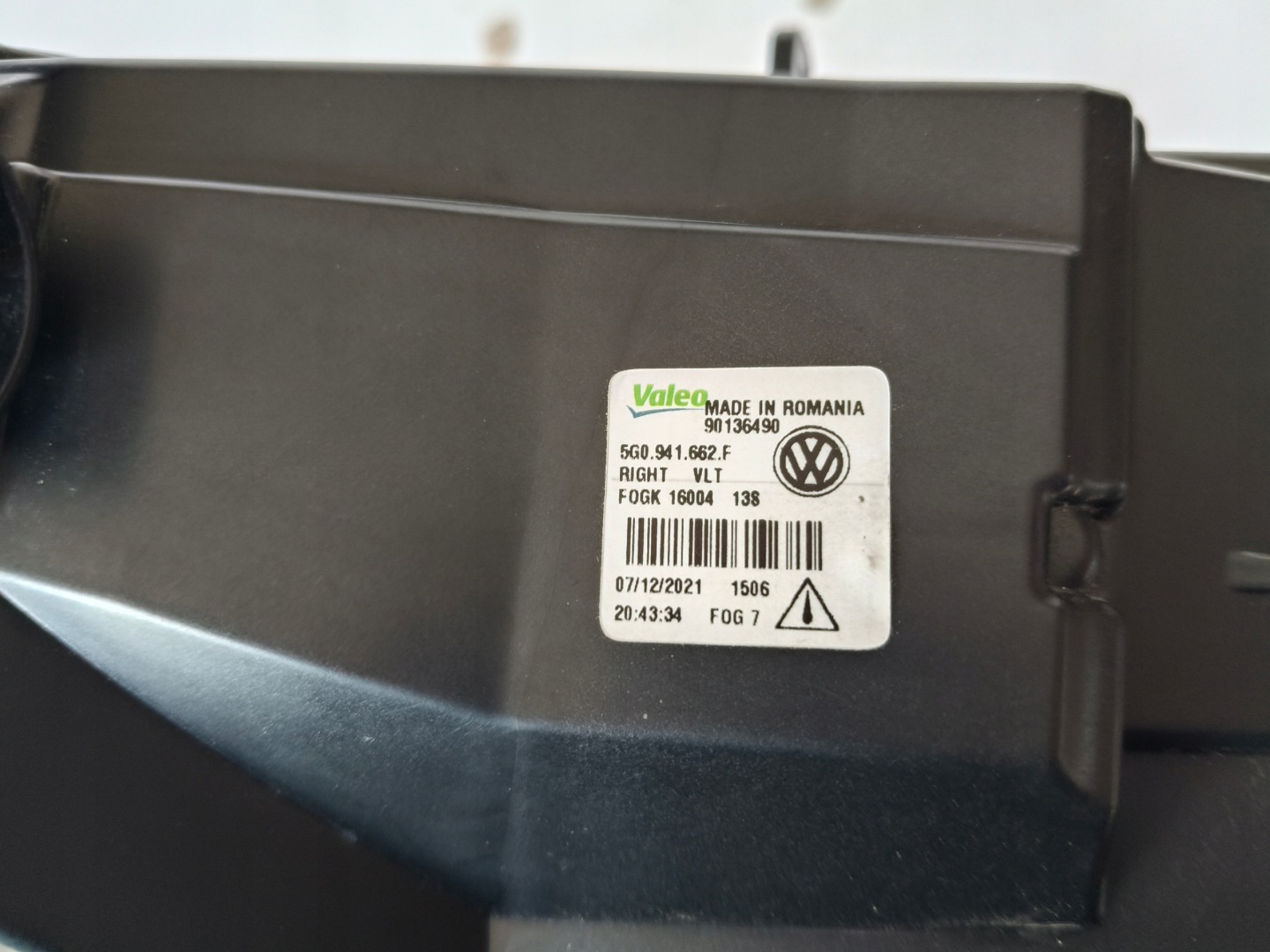 Nebelscheinwerfer rechts VW GOLF VII 5G0 17- LIFT