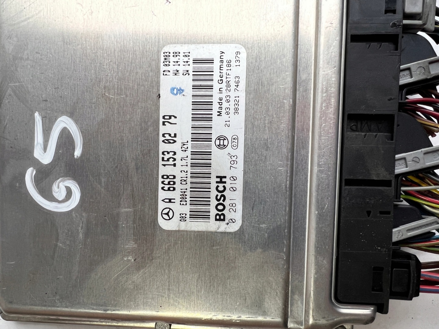 MERCEDES W168 computer ECU A6681530279 0281010793