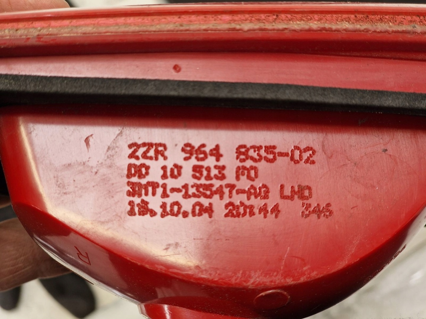 light rear part rear right to the bonnet Mazda 2 DY