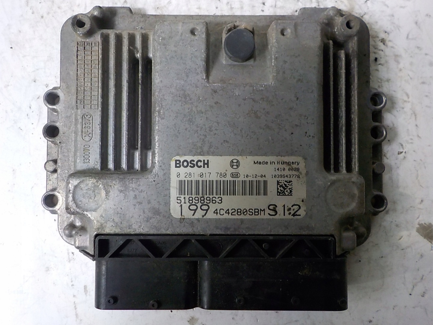 FIAT GRANDE PUNTO computer control unit 0281017780 51898963
