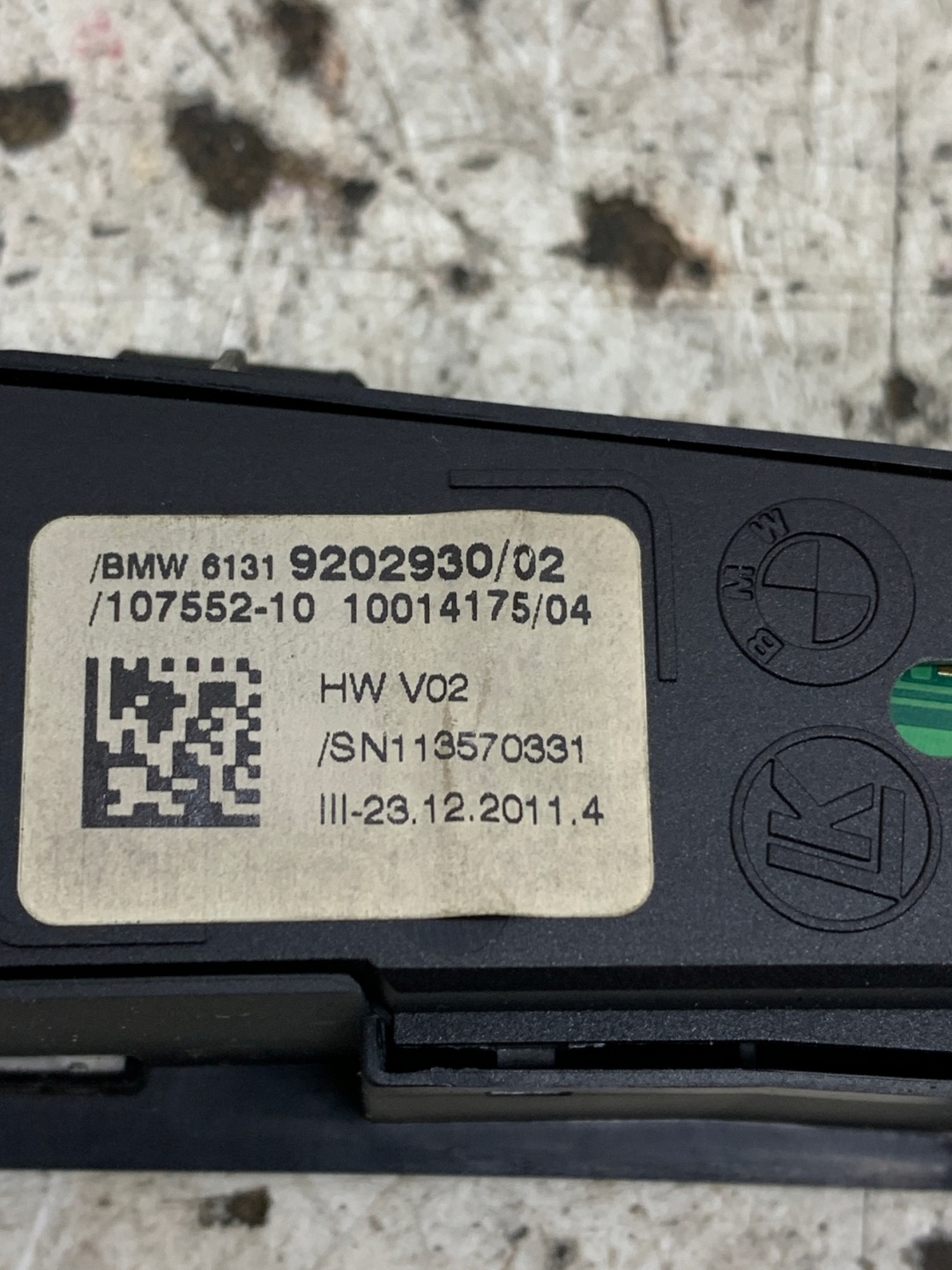 PANEL switch of control 9202930 BMW X3 F25 2.0 D