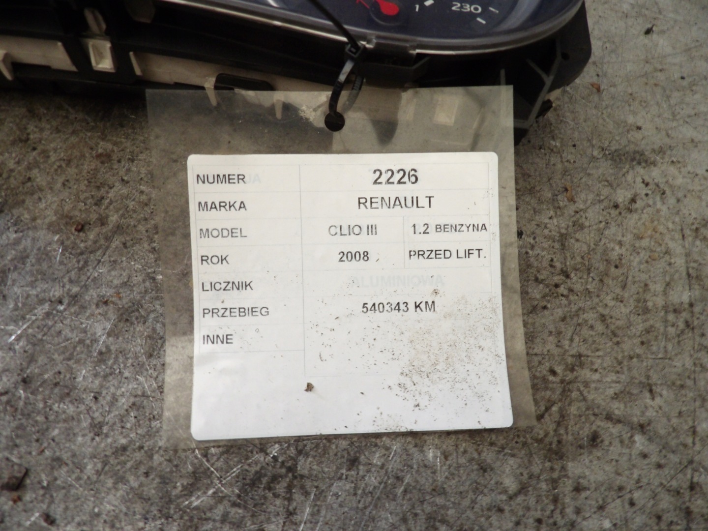 Renault Clio III liczniki dials 8200715181-S