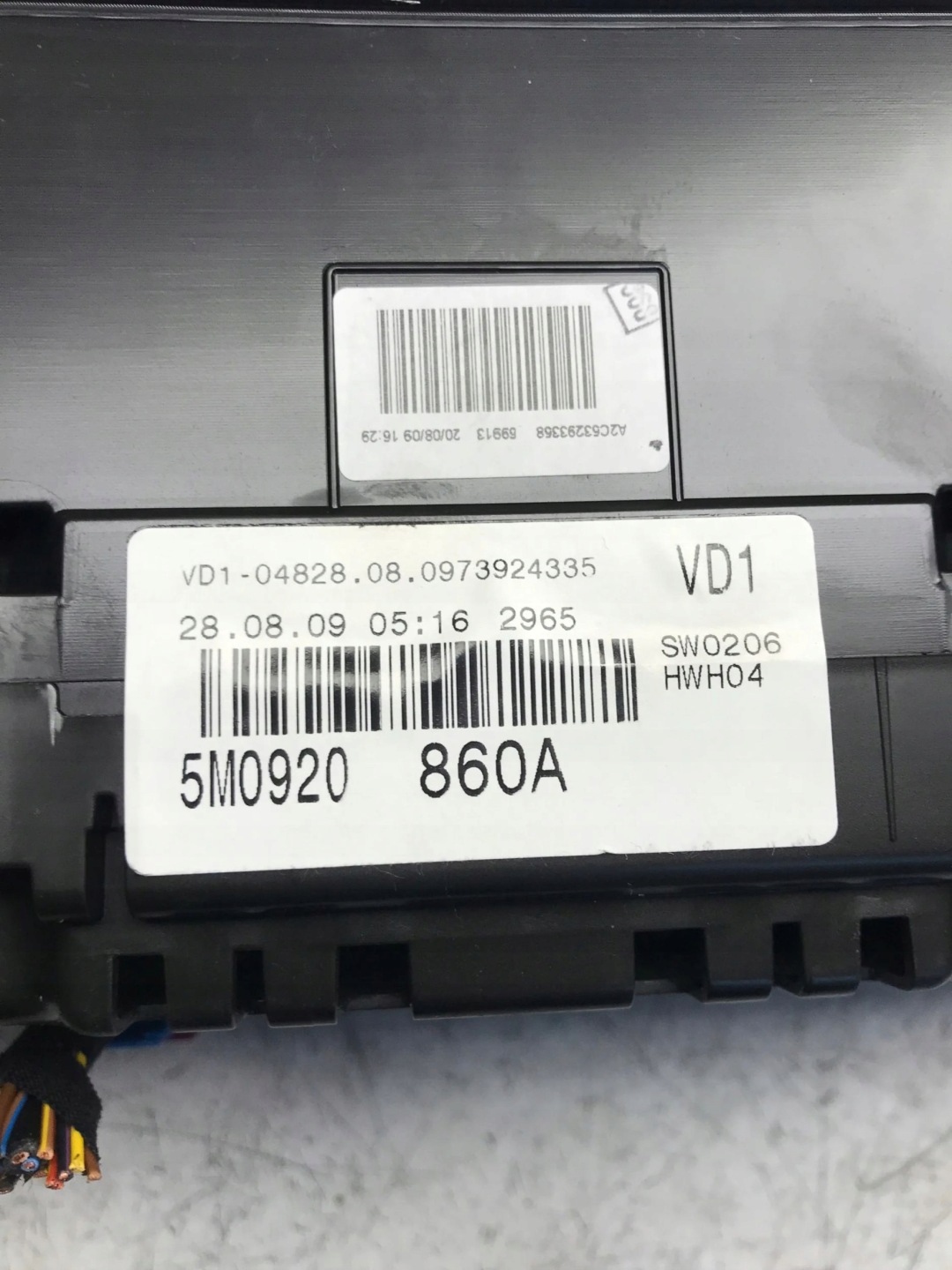 dials dials VW GOLF VI plus BSE EUROPA 5M0920860A