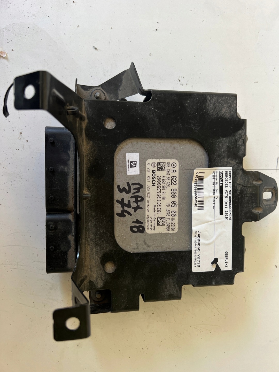 MERCEDES VITO 1.6 CDI A6229000500 A6229010100 0281031326 computer ECU