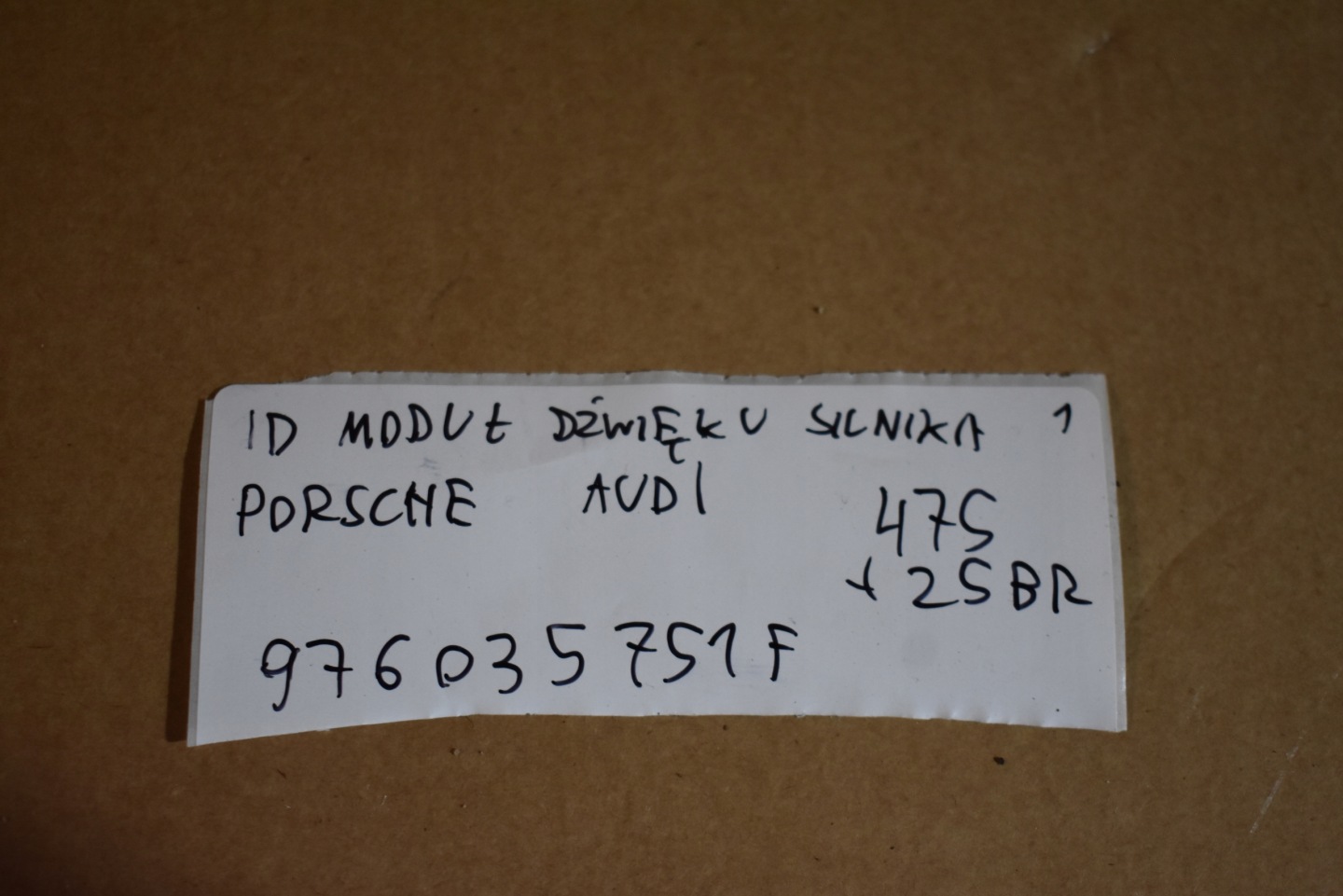 IDEALNY modulo DZWIEKU Motore PORSCHE AUDI 1 9
