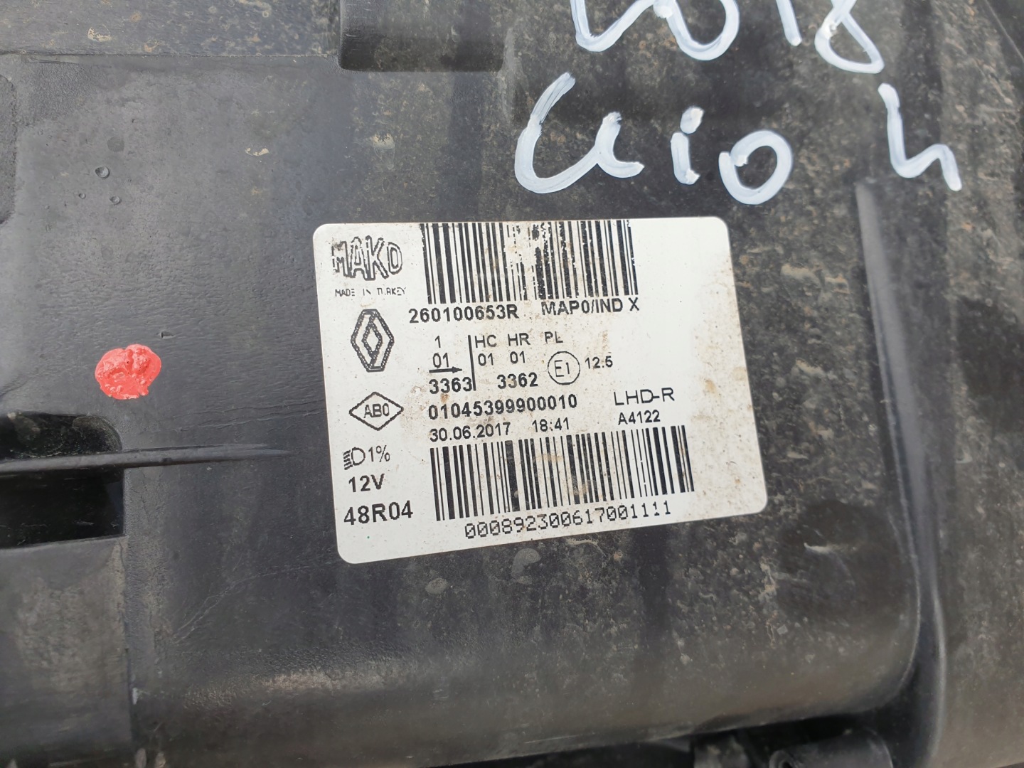 light front right RENAULT CLIO 4 IV 2016- LIFT 260100653R
