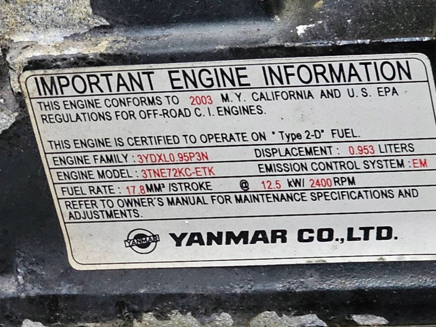 engine complete TK3.95A YANMAR RENAULT PREMIUM 320