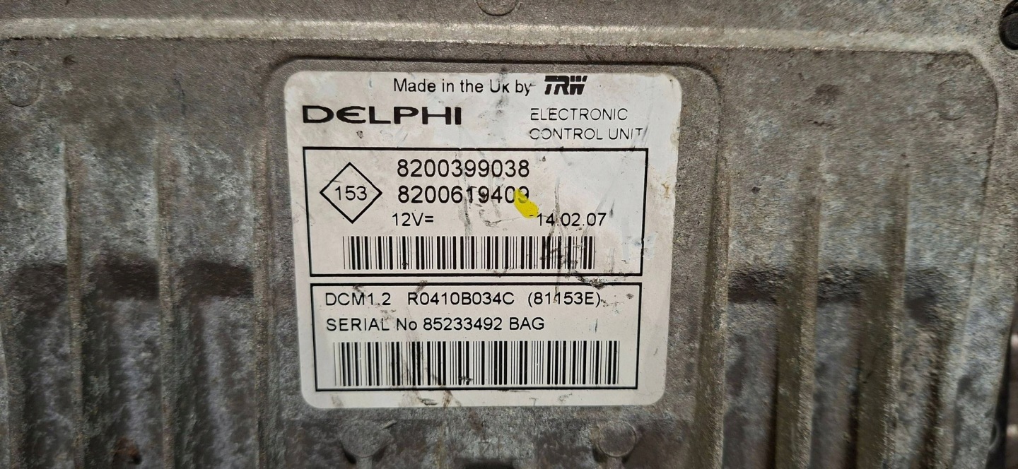 computer 8200619409 R0410B034C 8200399038 RENAULT 1.5 DCI