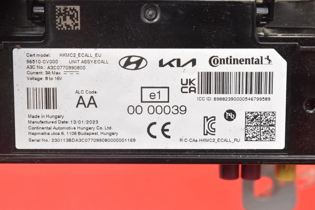 control unit module ECALL 96510-CV000 KIA EV6 GT 21-24
