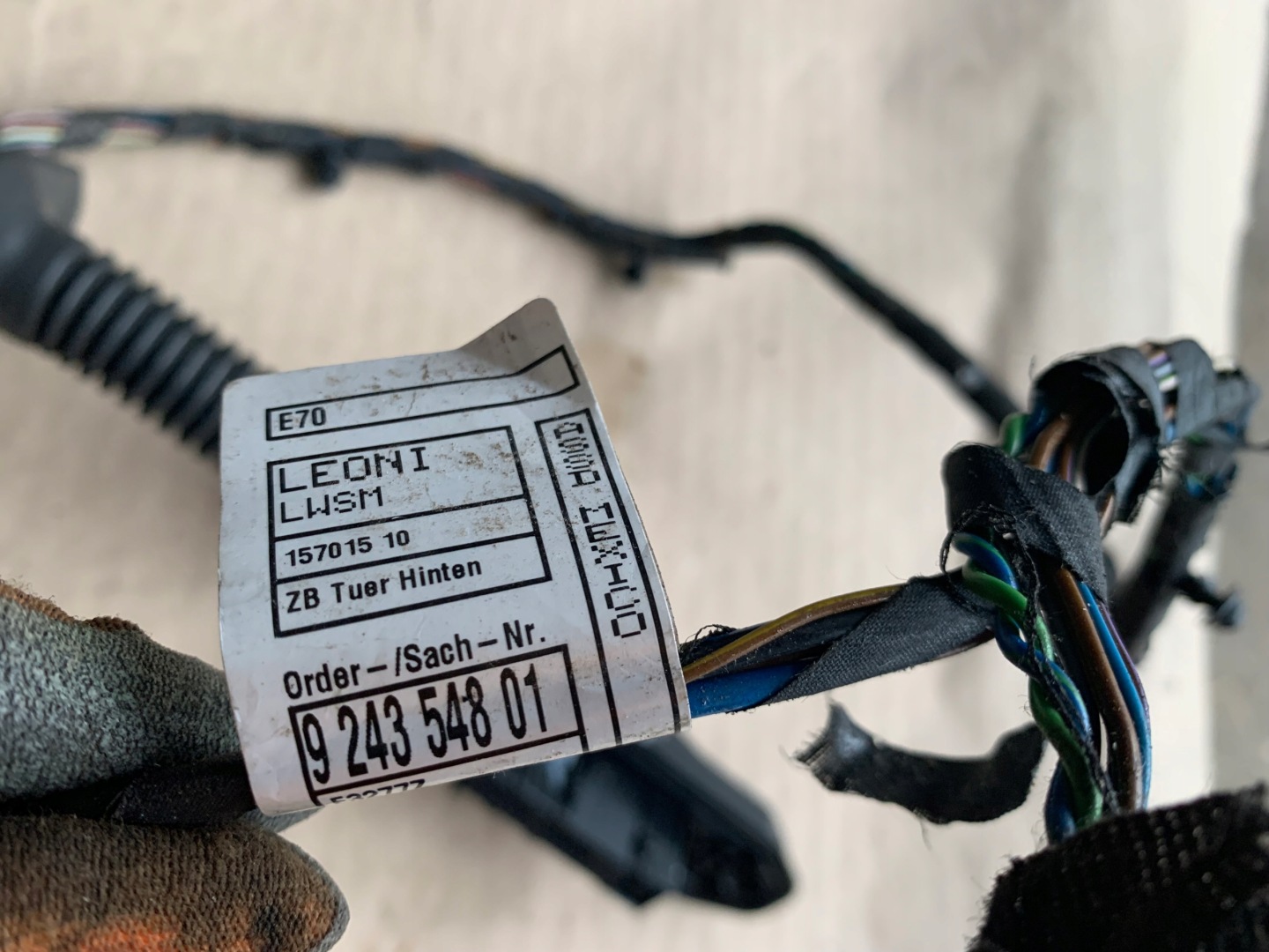 BMW E70 E71 Câblage Portière Droite Gauche Arrière
