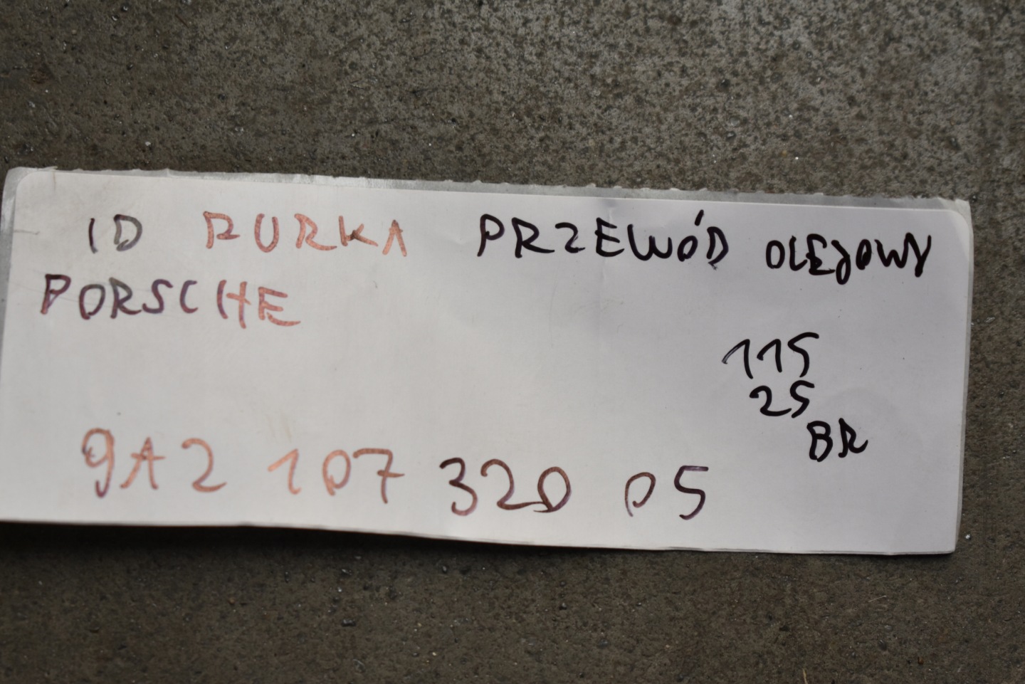 IDEALNA rohr Ölleitung PORSCHE 1