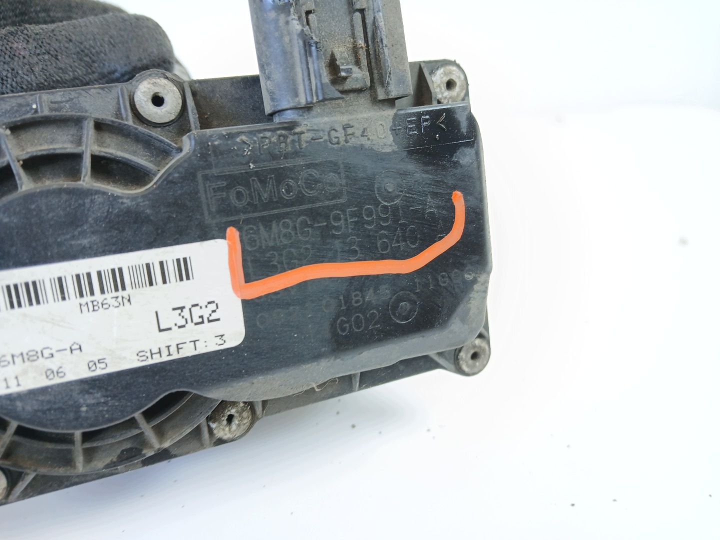 MAZDA 6 GG 1.8 2.0 Valvola a farfalla 6M8G-9F991-A