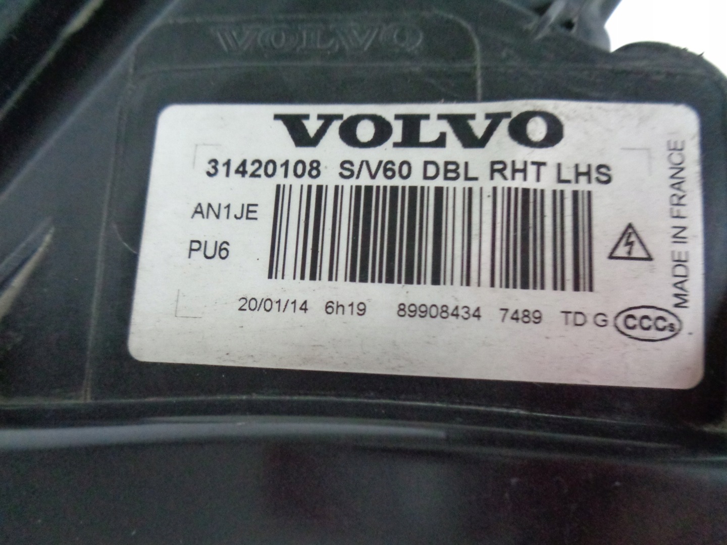 light left VOLVO V60 S60 13- LIFT XENON positioning