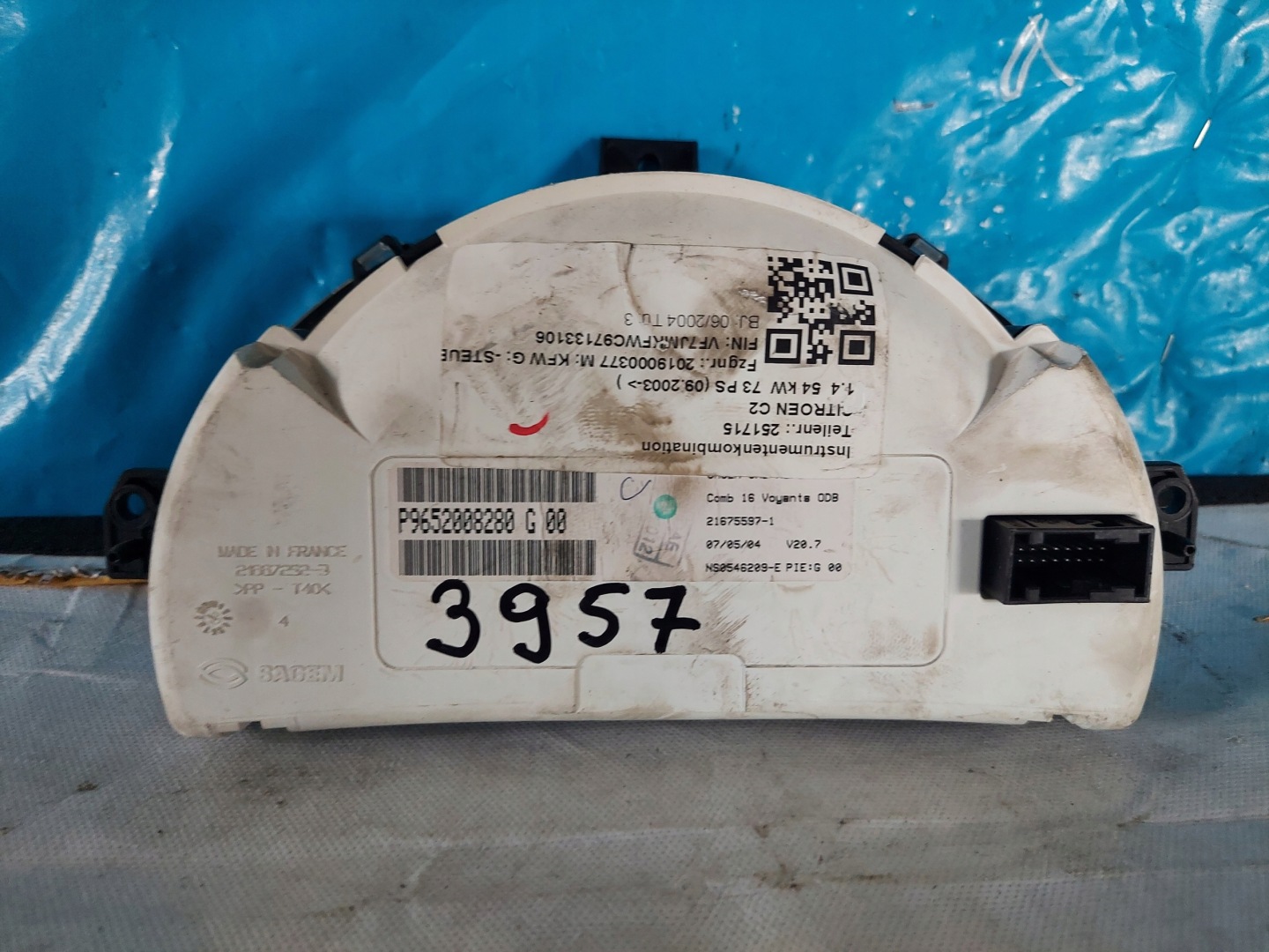 dials clock CITROEN C2 1.4 16V P9652008280G