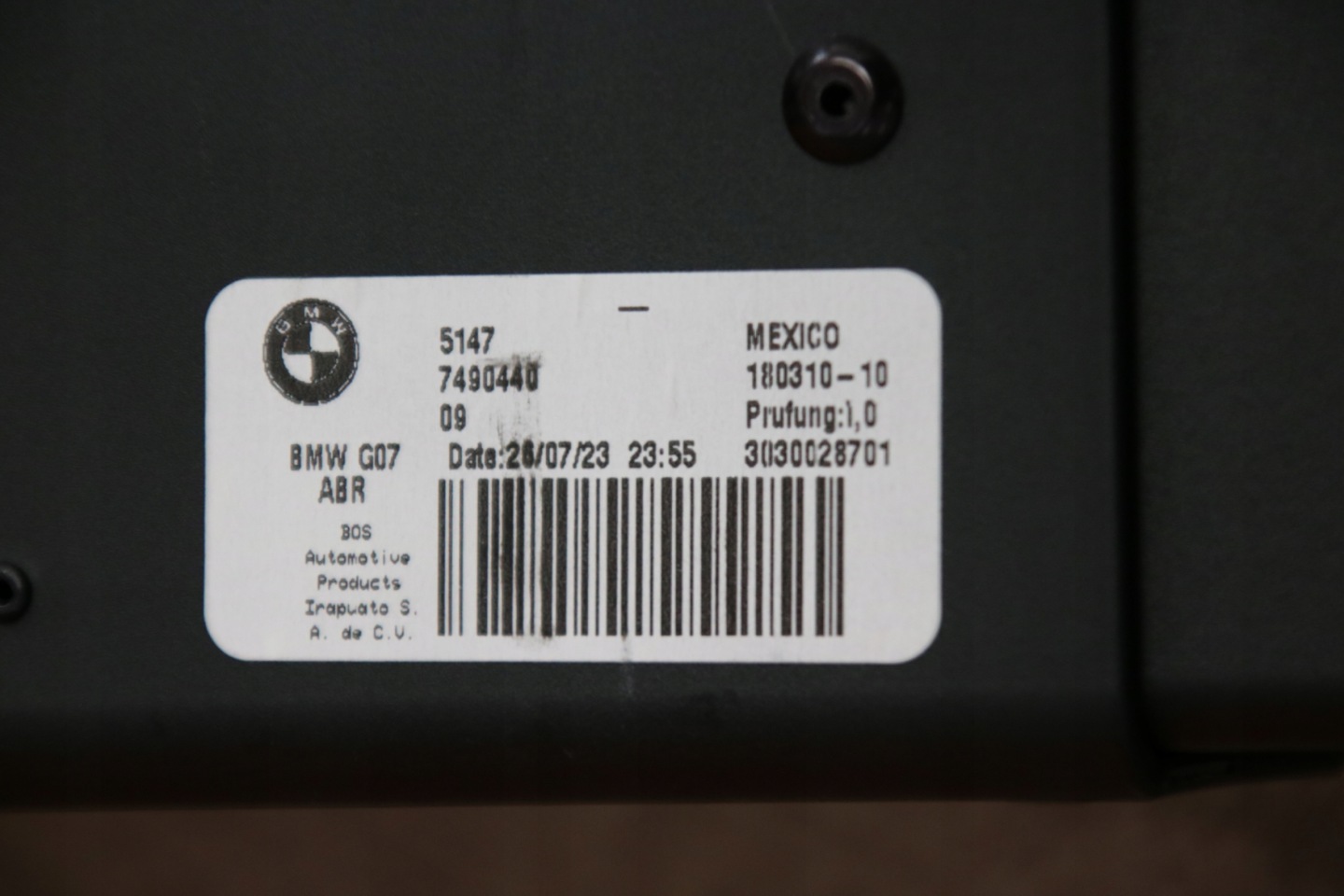 BMW X7 G07 blinds boot rear part rear black 7490440