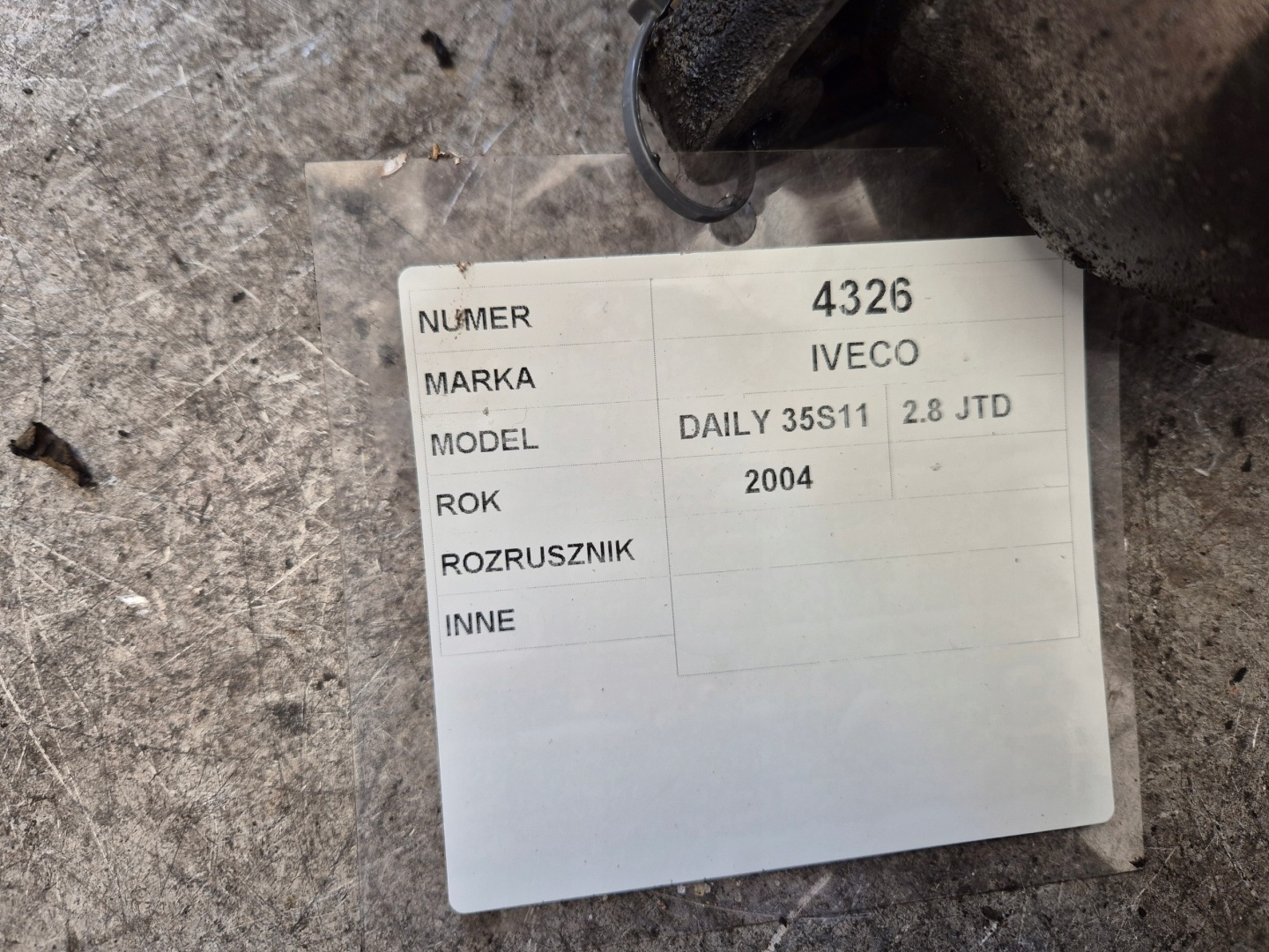 Iveco Daily 35S11 2,8 jtd starter 0001223003