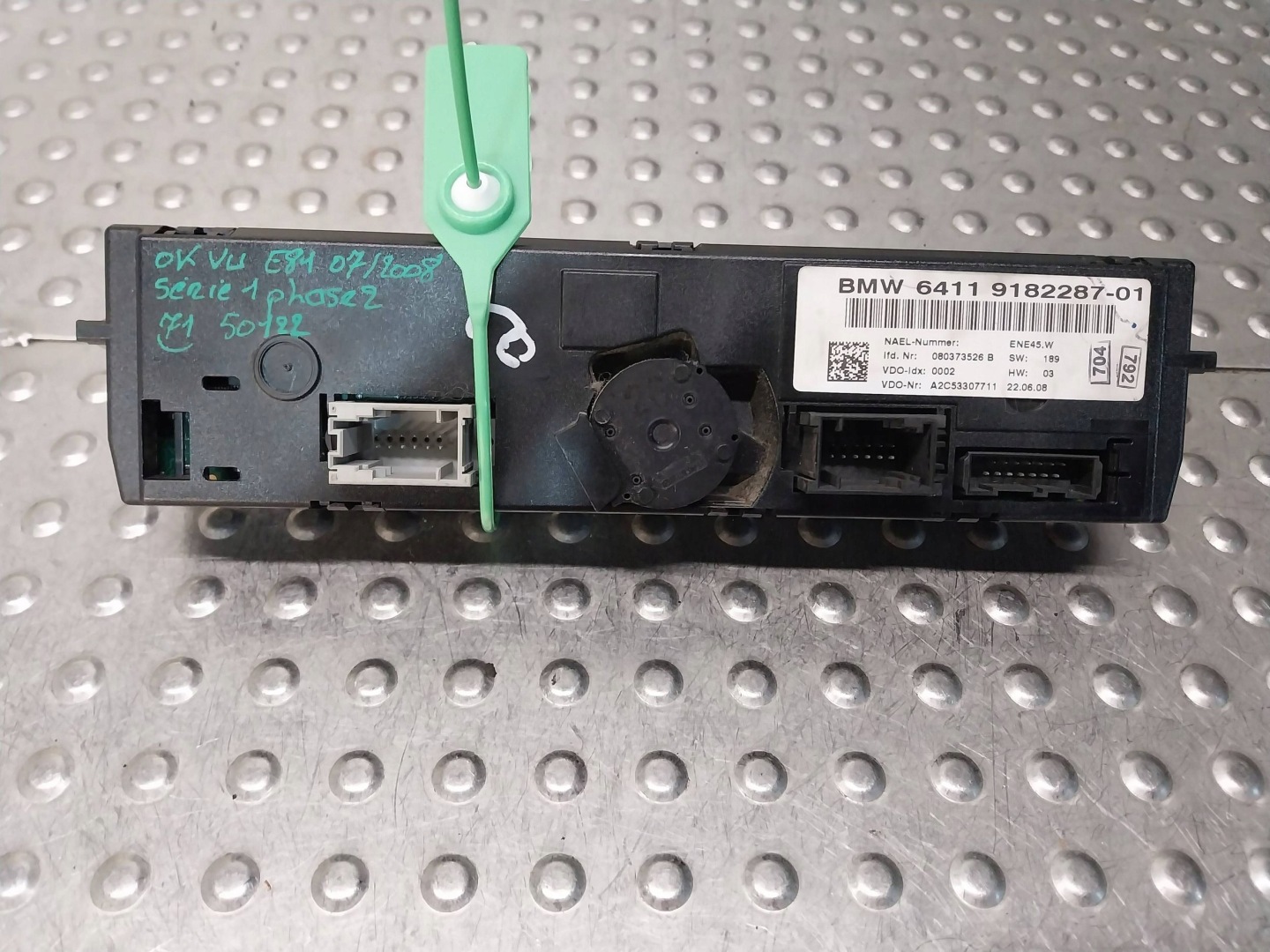 PANEL des lüfters klimaanlage Hand 9182287 BMW E81 E82 E87 E88 E90 E91 E92
