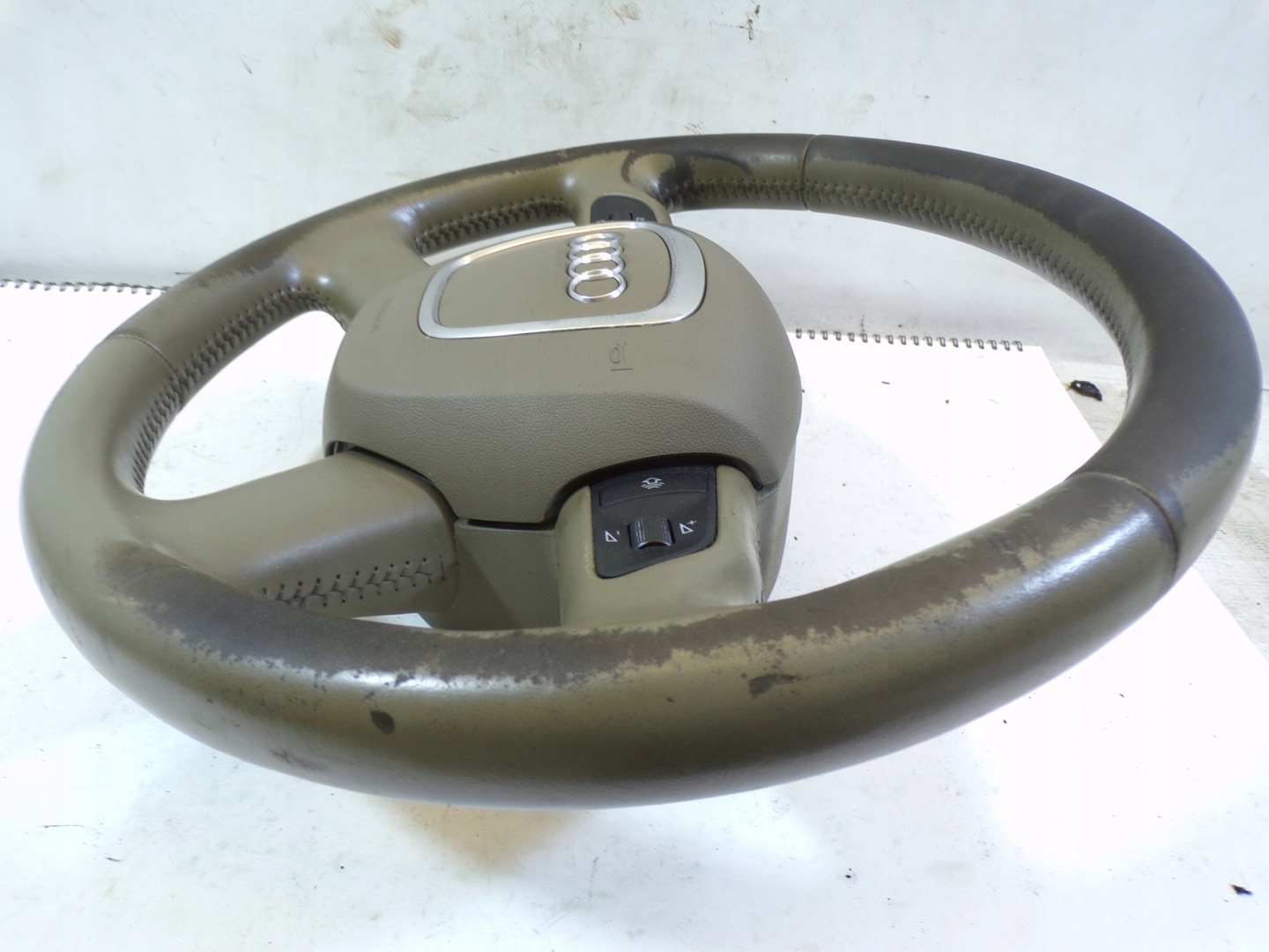 steering wheel, AUDI A6 C6 leather MULTIMEDIALNA