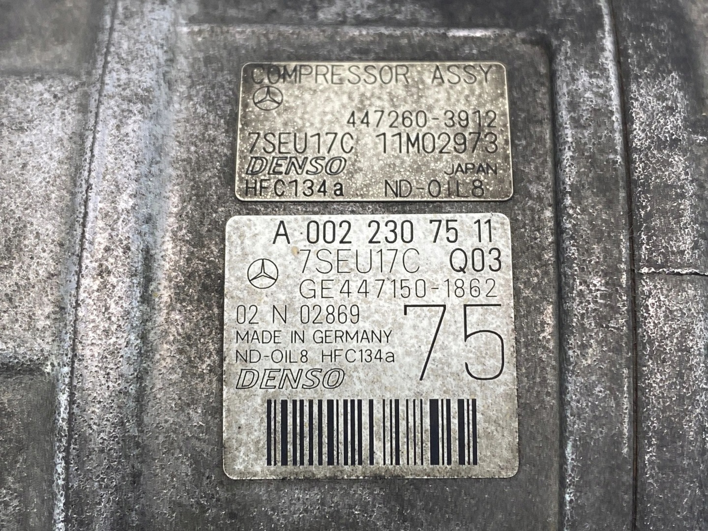 Mercedes S350 CGI W221 klímakompresszor A0022307511 M276.950