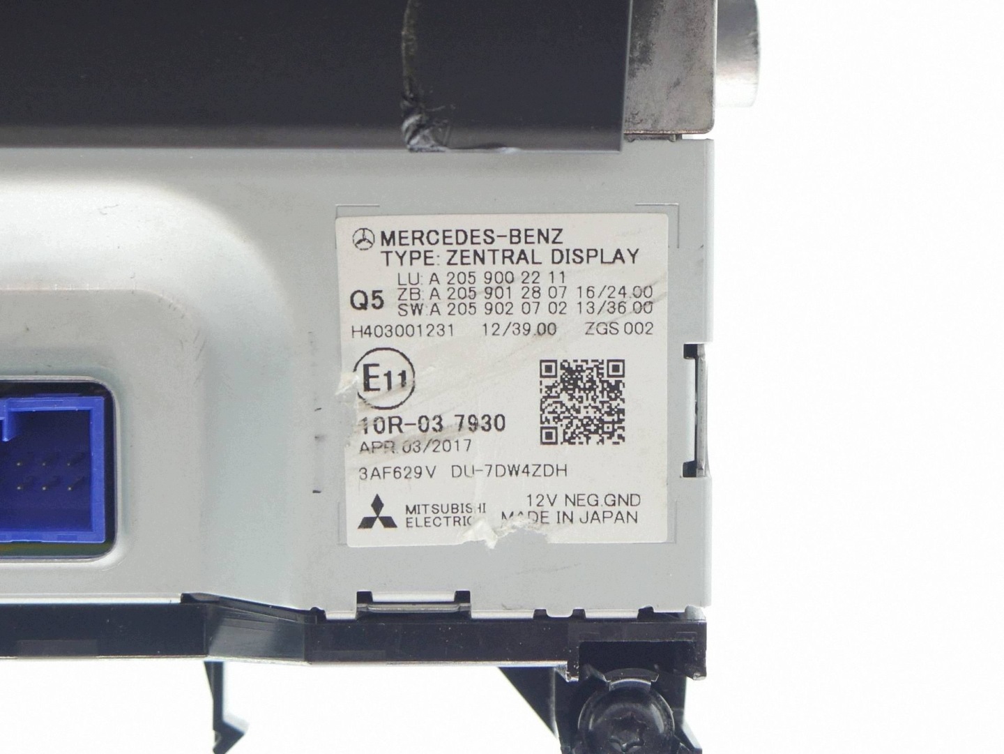 EKRAN bildschirm, der navigation A2059002211 MERCEDES C klasse W205
