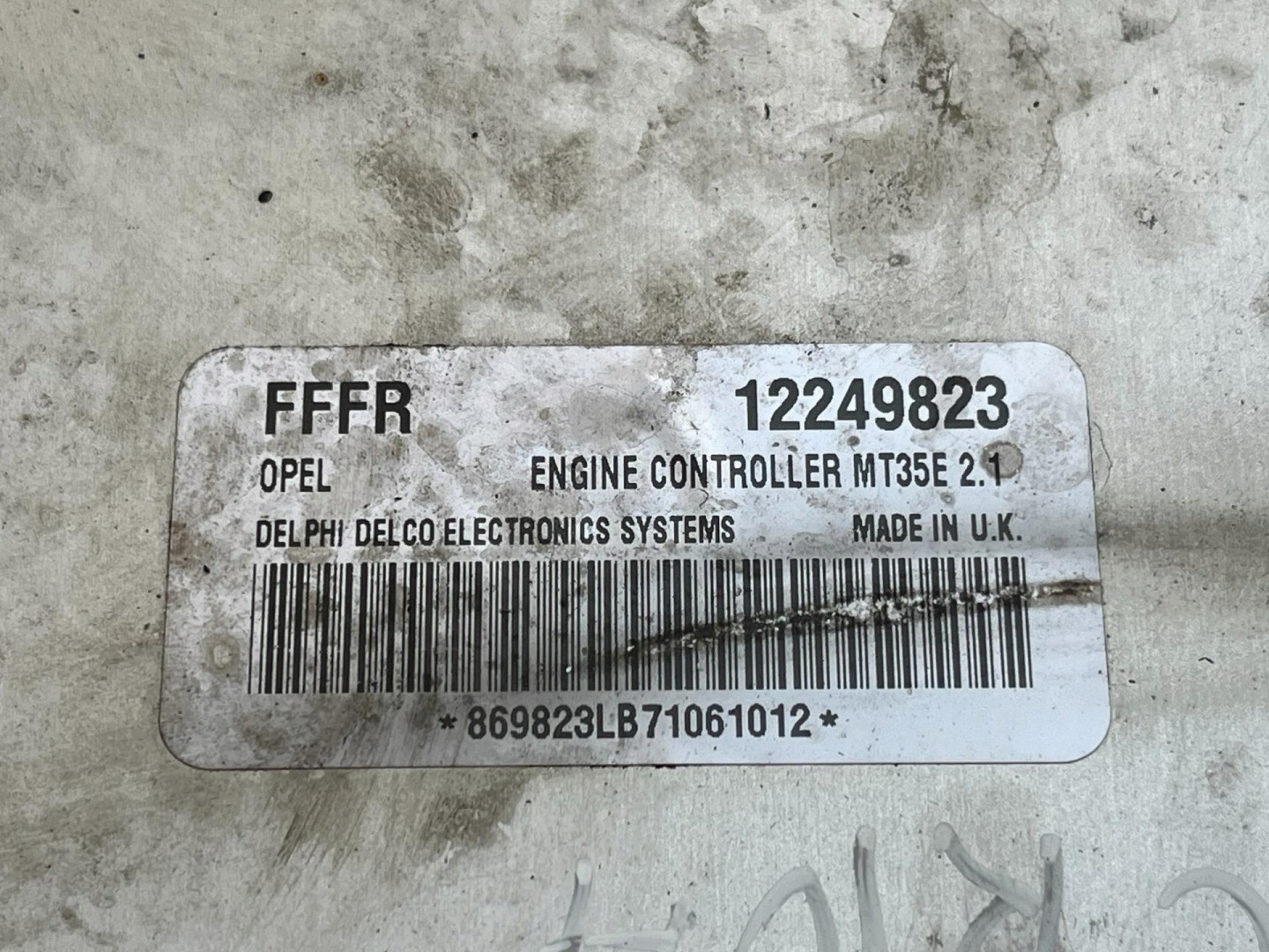Montaggio startowy Opel Meriva A facelift 2007 12249823