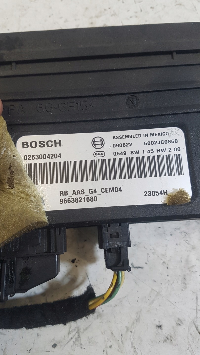 module control unit PDC CITROEN C5 III 9663821680