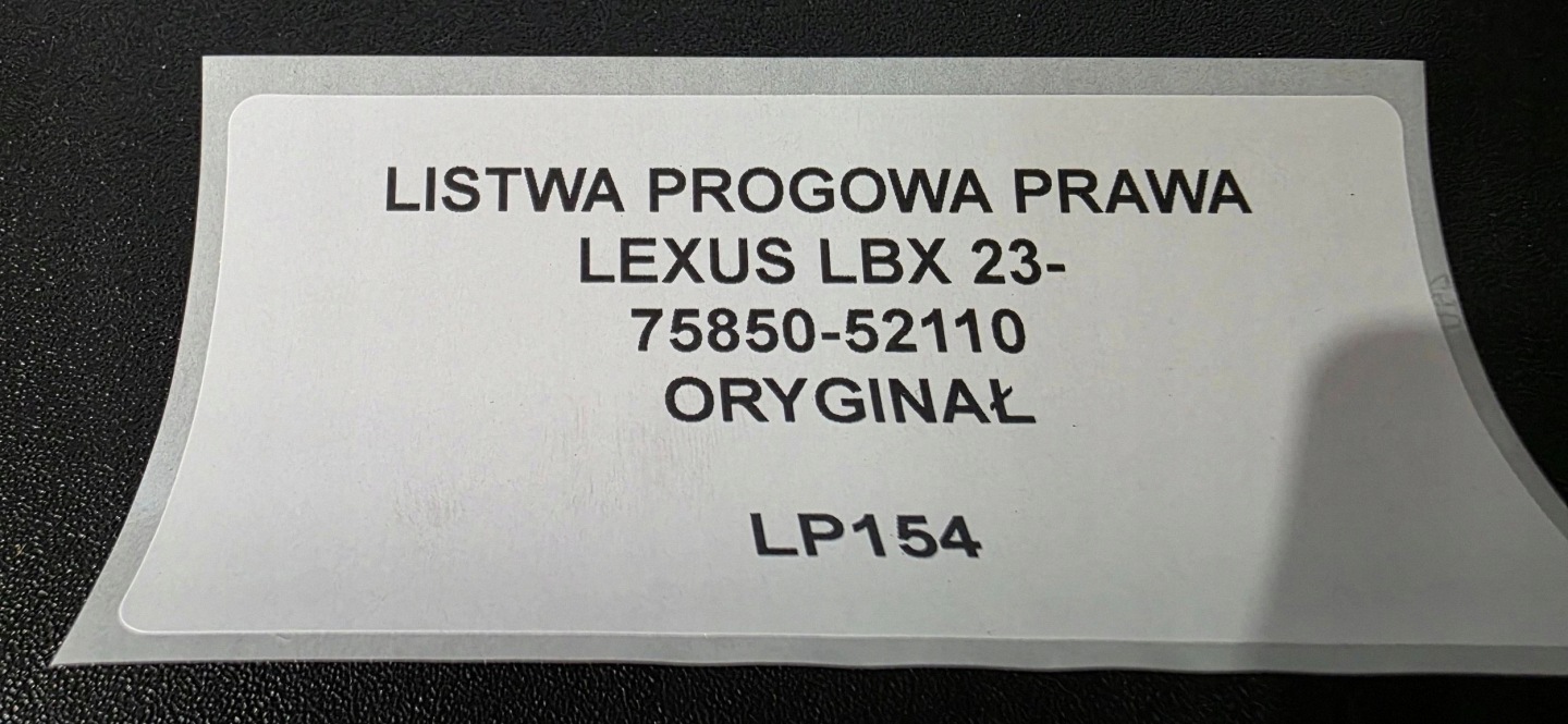 moulding threshold right side Lexus LBX 7585052110