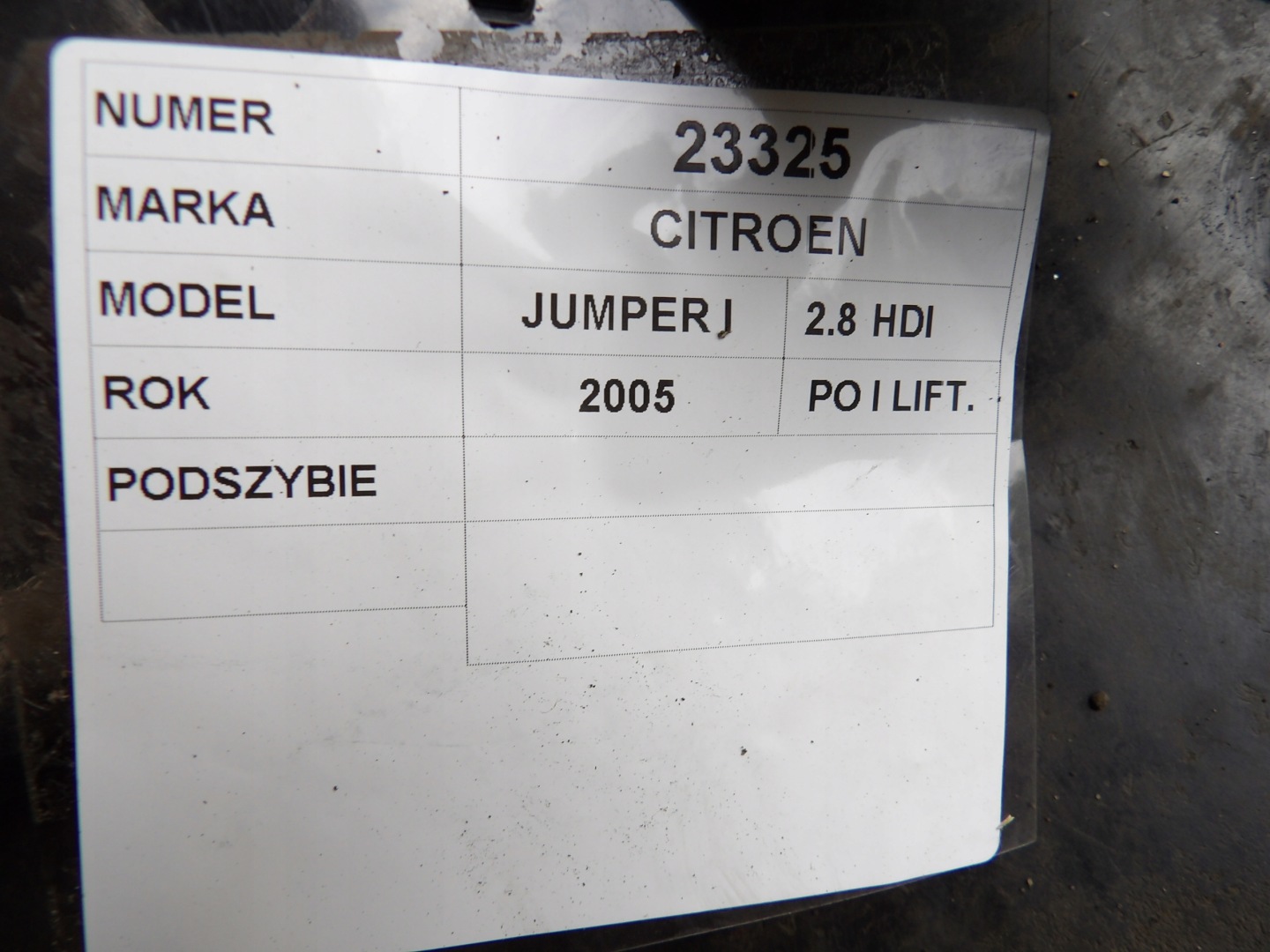 Citroen Jumper a torpédo