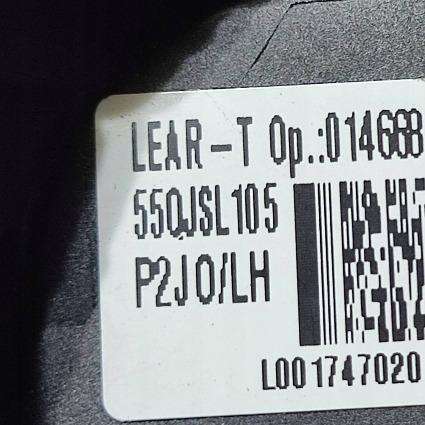Opel Corsa F 2022 left side bundle siedziska seat