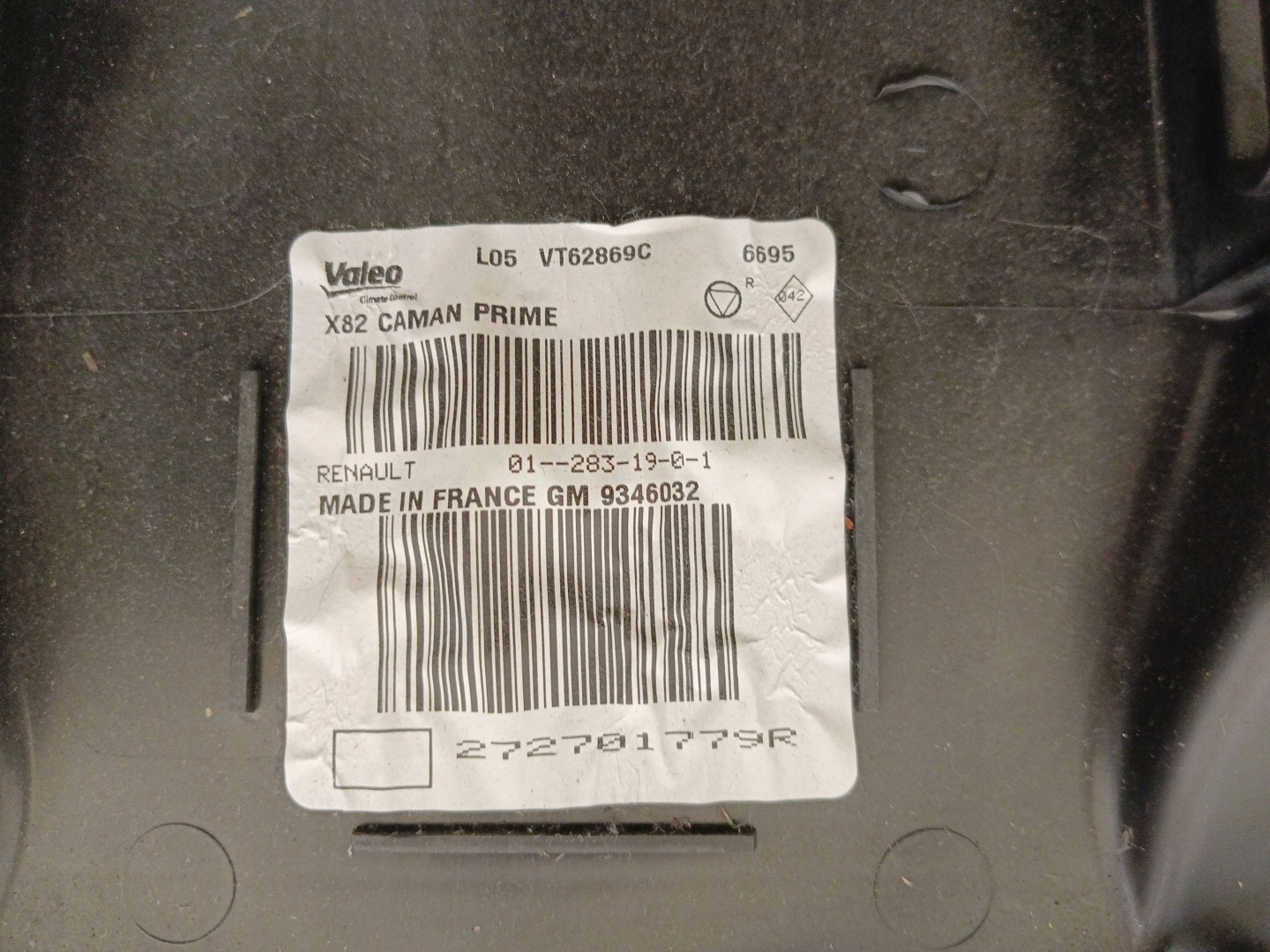 Bloc de chauffage complet Réchauffement Unite commande clima TRAFIC III VIVARO B 272701779R