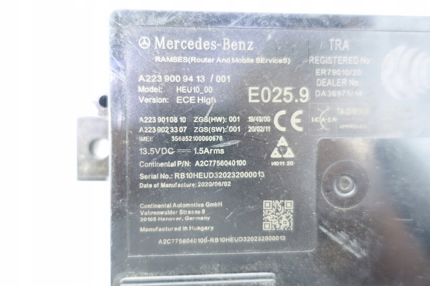 modul Bedienteil TELEFONU MERCEDES S A2239009413