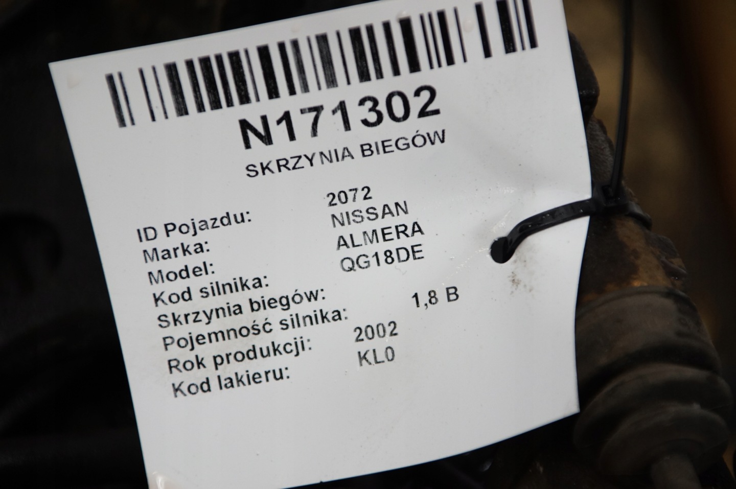 Getriebe 469VB 1.8 114 KM NISSAN ALMERA