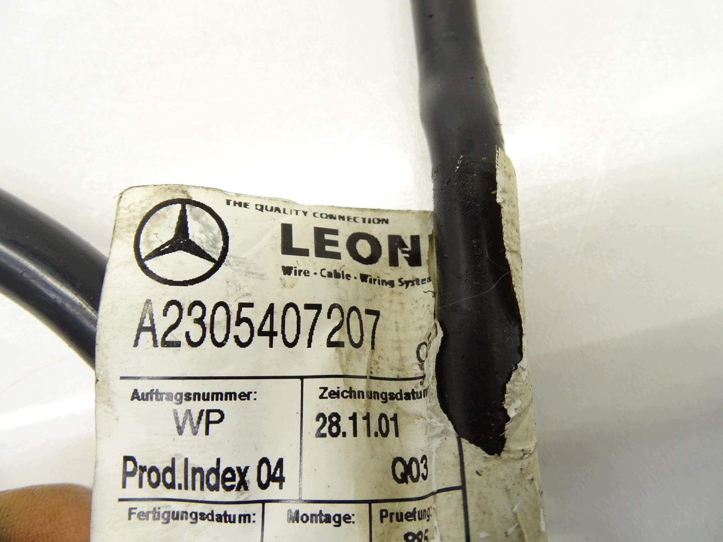 wiring terminal KABEL MERCEDES SL 230 A2305407207
