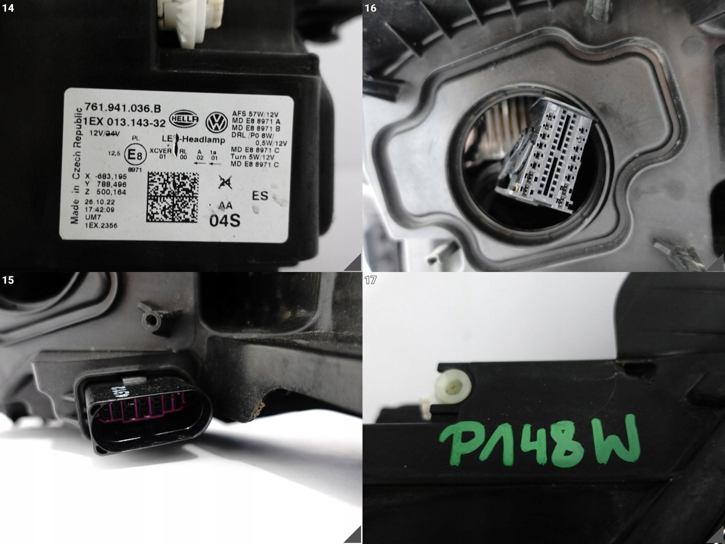 VW TOUAREG 3 III 760 761 CR7 18- light FULL LED right front EUROPA*036B*