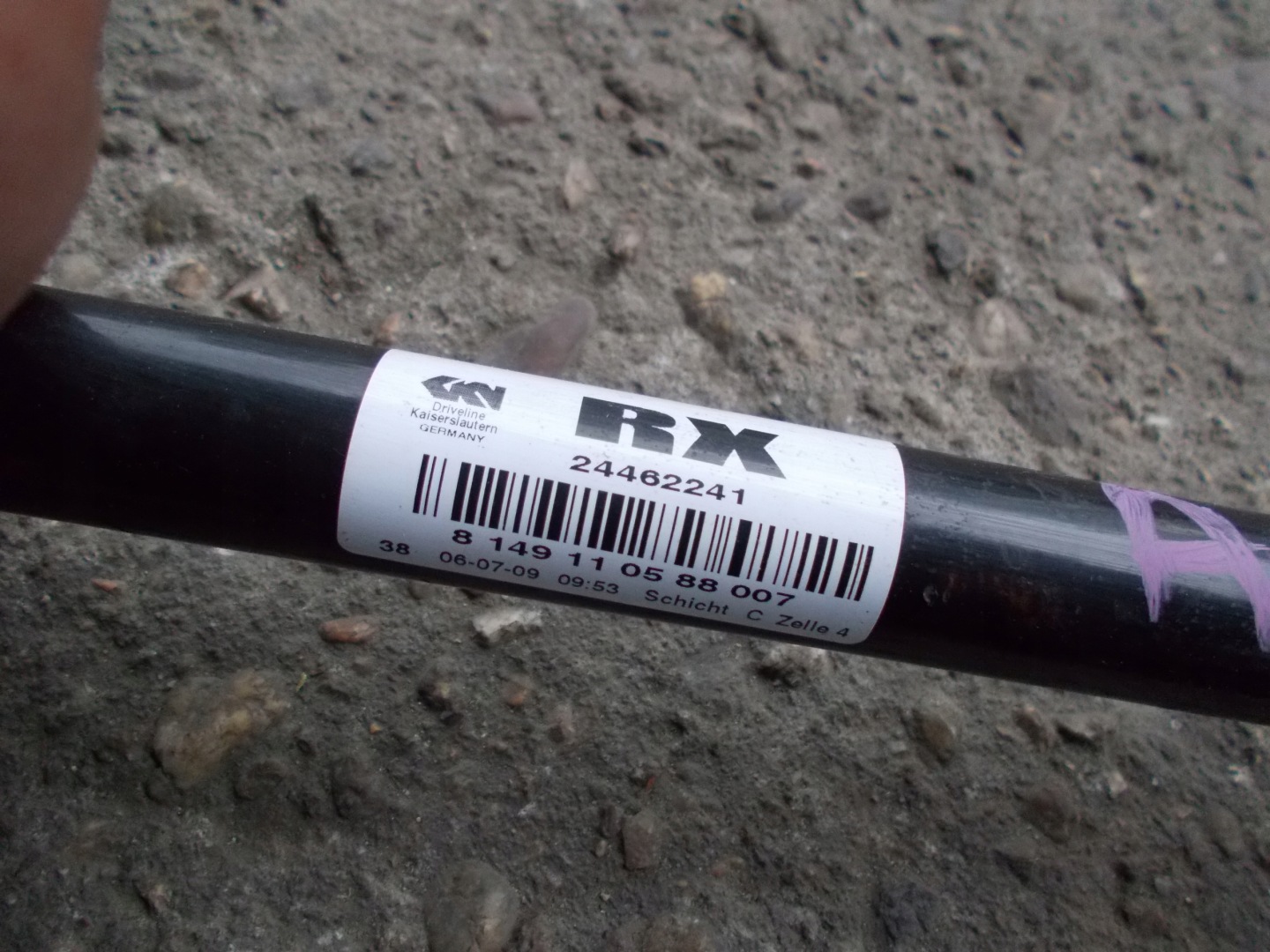 OPEL ASTRA H 1.6 KOMBI 09R semi-axis right front 24462241