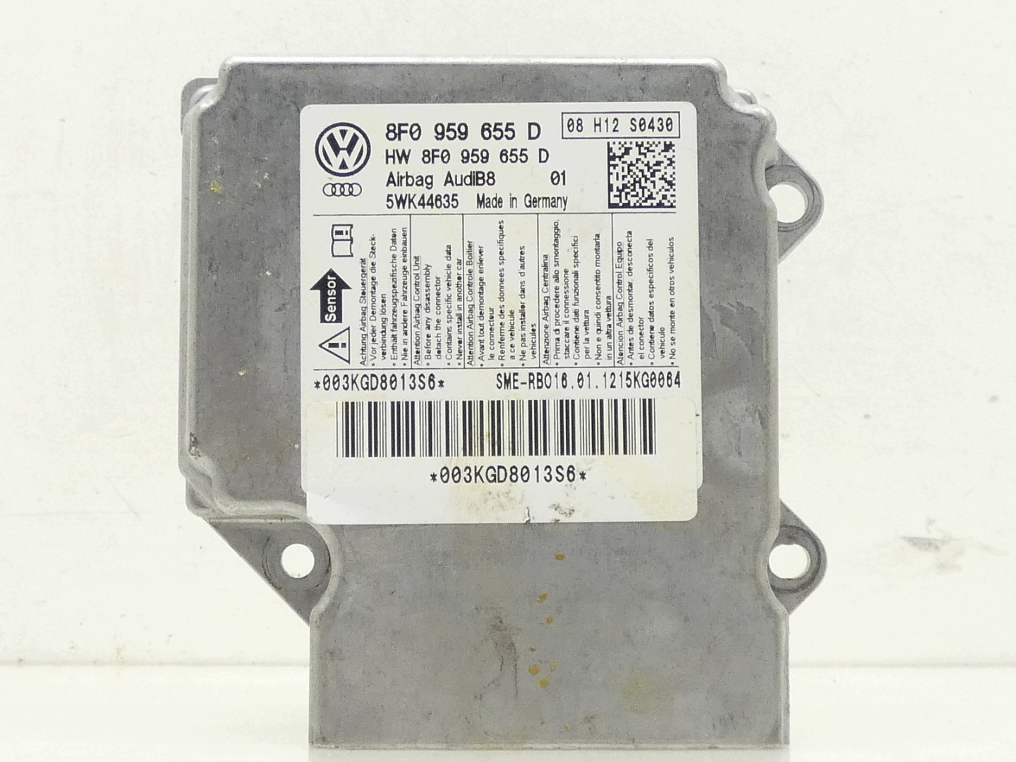 modulo SENSOR airbag POWIETRZNYCH airbag AUDI A5 8T 8F CABRIO 8F0959655D