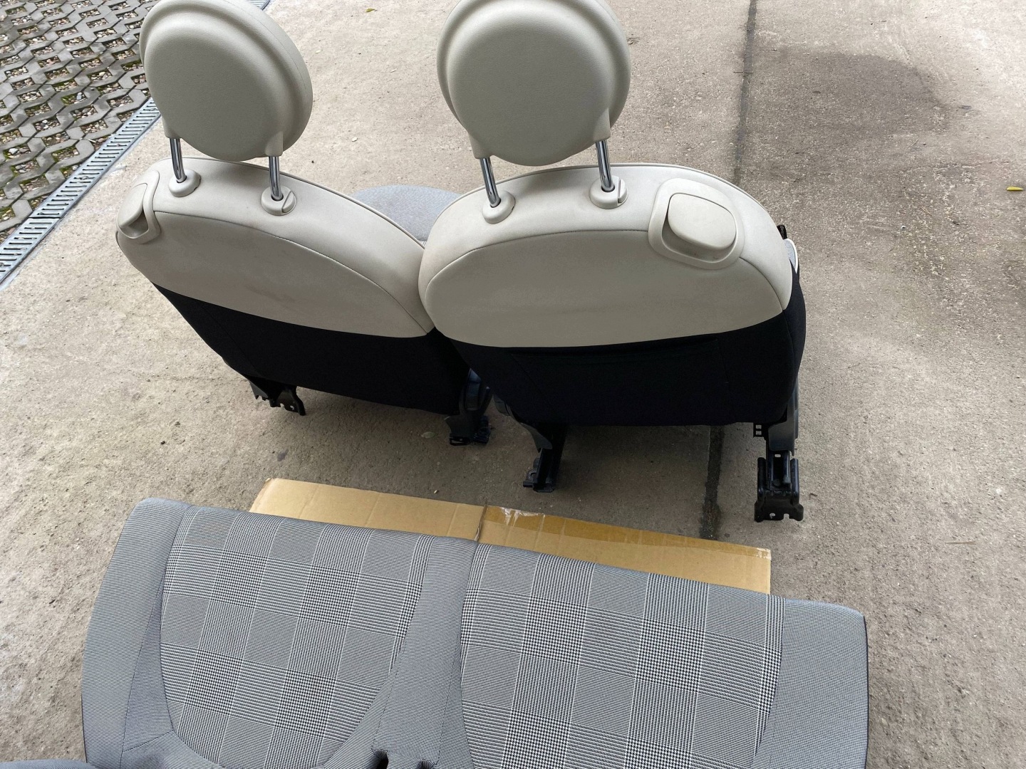 FIAT 500 sitz sitze vorne sitz heck KOMPLET JASNY