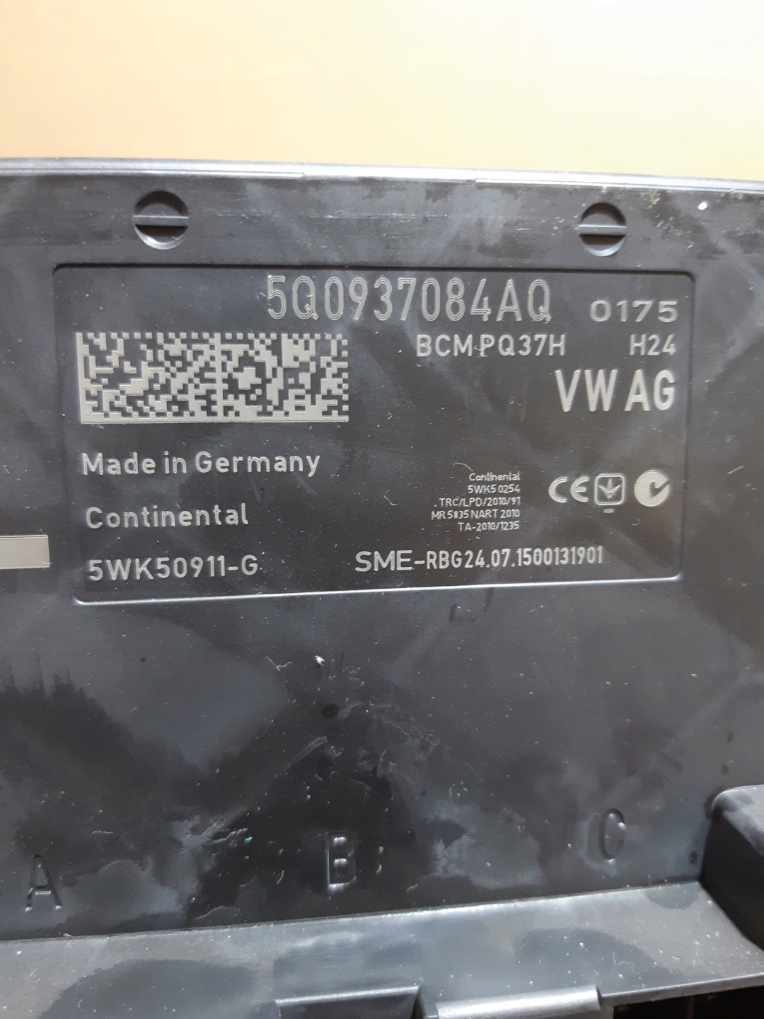 AUDI A3 8V Module Unité de contrôle KOMFORTU 5Q0937084AQ