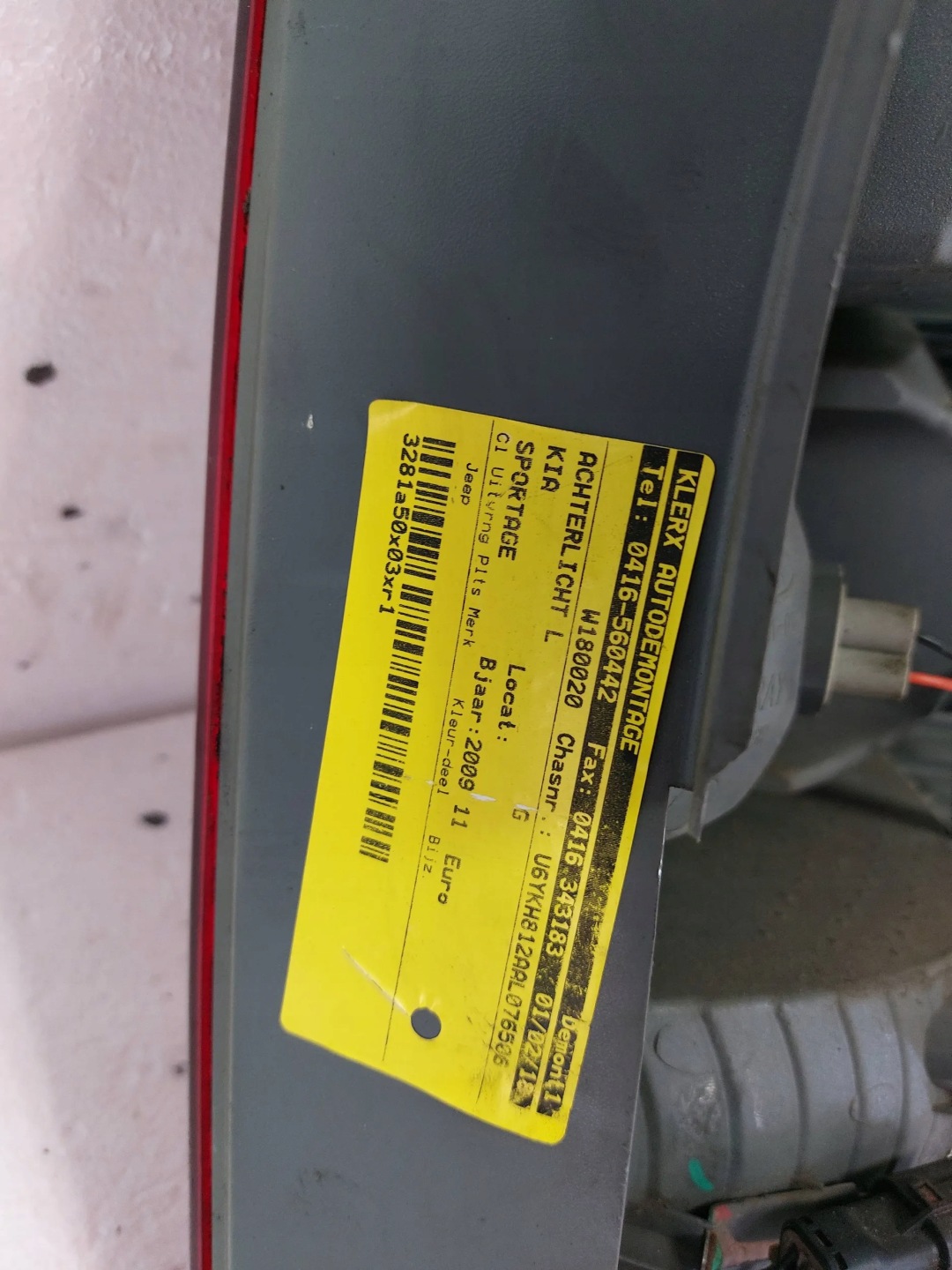 light rear part left KIA Sportage II Lift 08-10