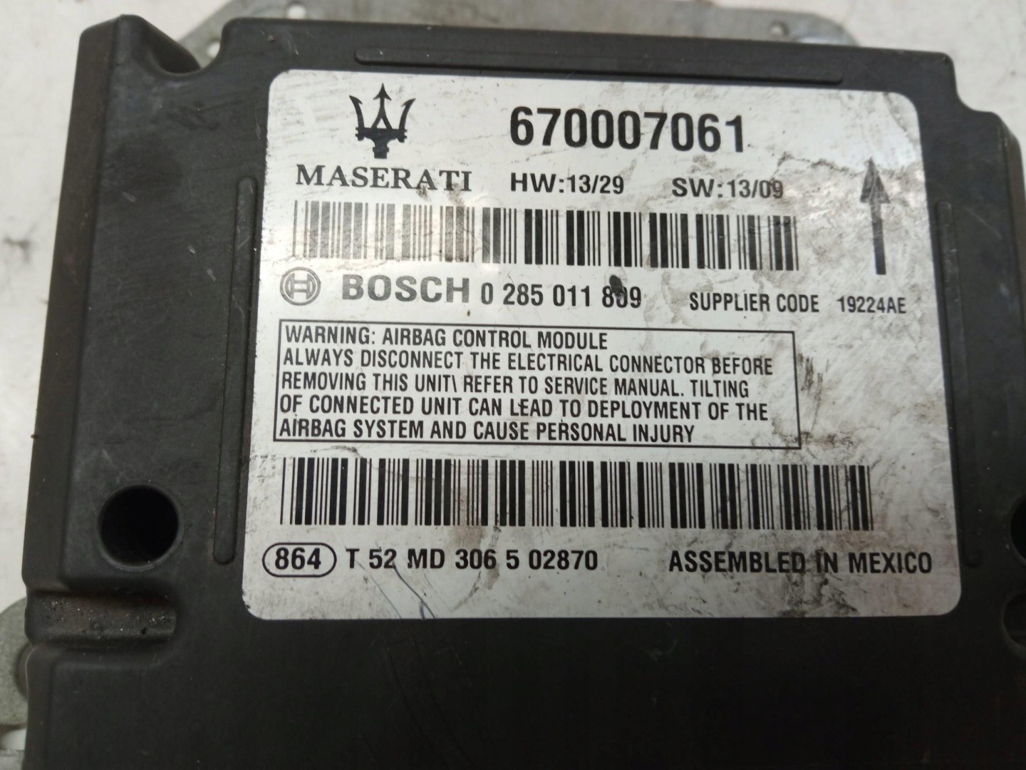 SENSOR AIRBAG 670007061 Maserati Ghibli III (2013-2024)