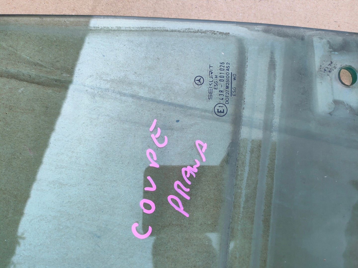 window right front side right front MERCEDES W124 CE COUPE CABRIO