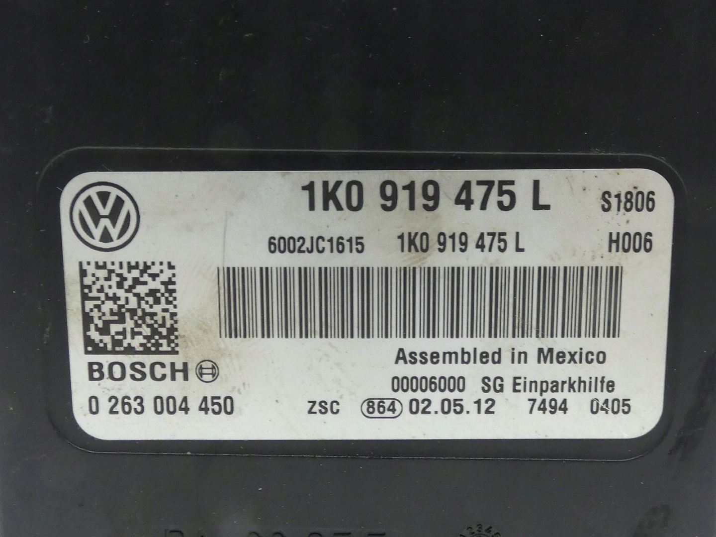 modulo Centralina PDC CZUJNIKOW parcheggio VW SCIROCCO III EOS 1K0919475L