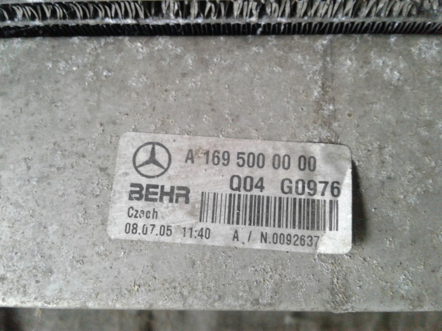 chladiče ventilátor kpl 0130303944 Mercedes W169