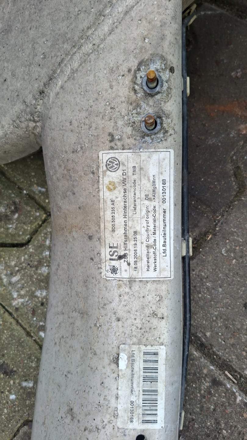 subframe suspension beam rear part VW PHAETON 3.0TDI