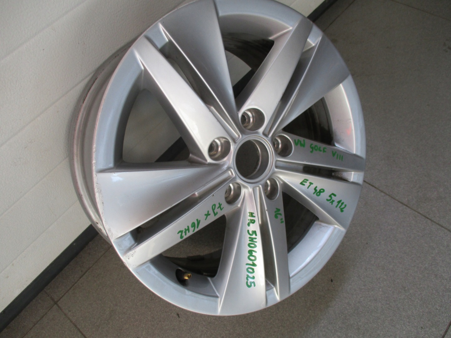 disk disk VW GOLF 8 VIII 16 5 X 112 ET 48 7J X 16 H2 5H0601025
