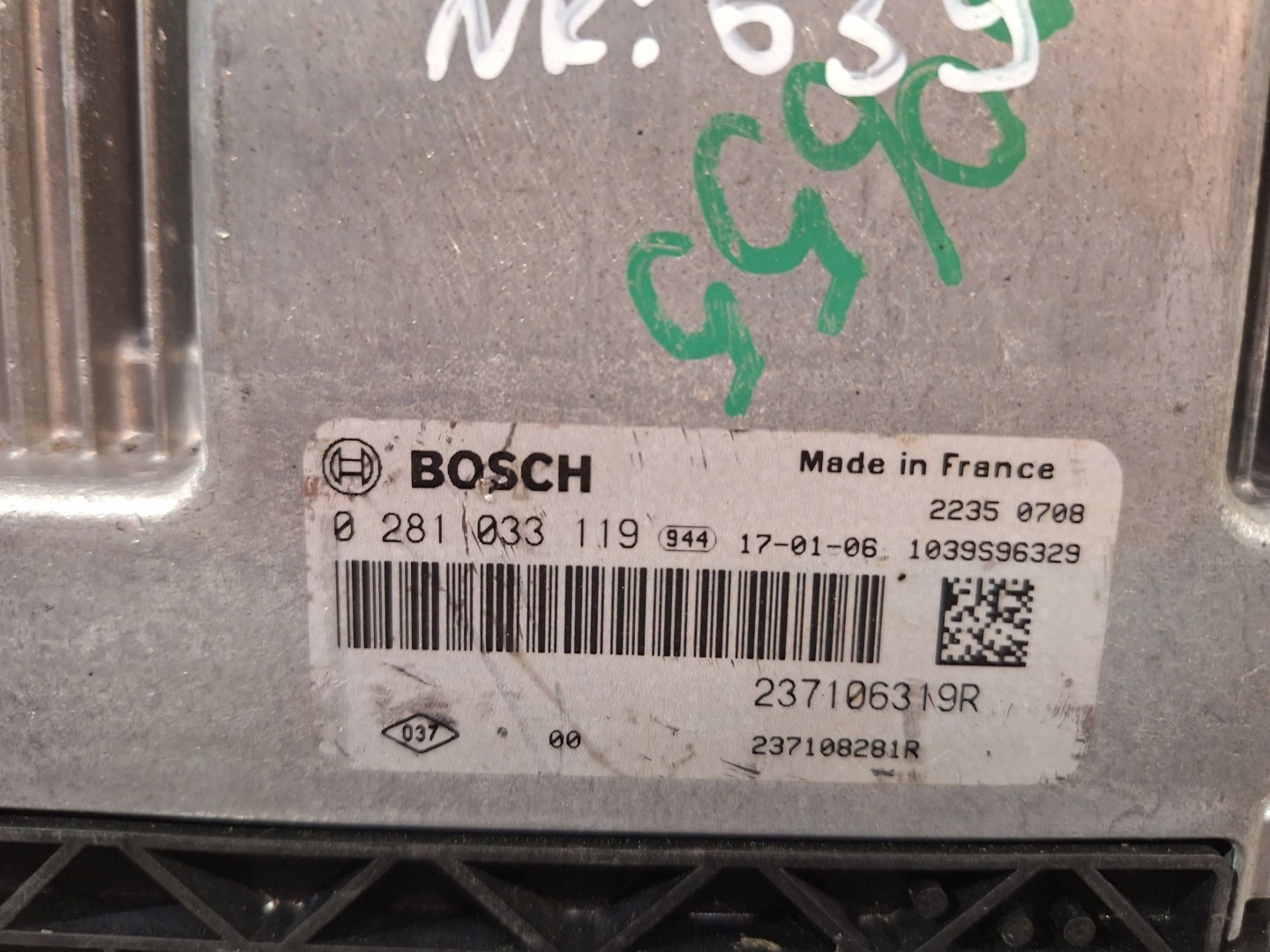 computer 0281033119 237108281R 237106319R RENAULT CLIO IV 1.5 DCI
